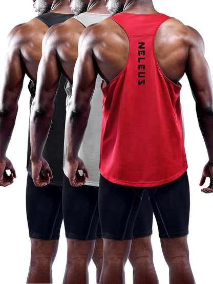 Men'S Workout Running Tank Top Sleeveless Gym Athletic Shirts