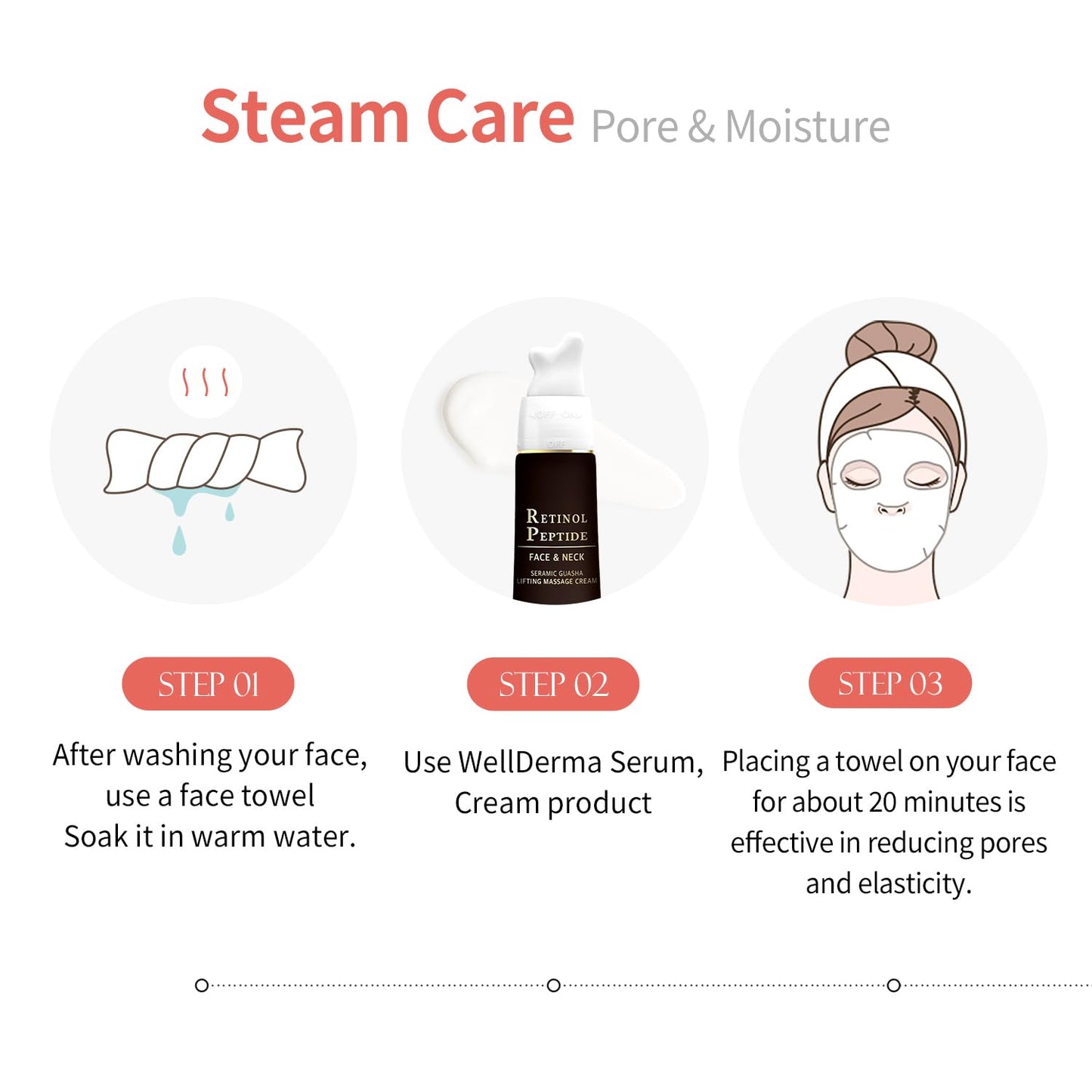 FACE STEAM & COOLING TOWEL Cotton 2In1 Care