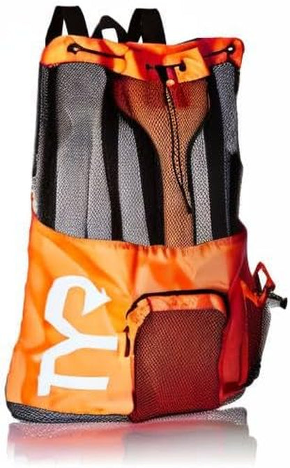 Big Mesh Mummy Backpack for Wet Swimming, Gym, and Workout Gear , Orange