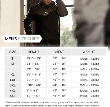 Sauna Suit for Men Sweat Sauna Jacket Pant Gym Workout Sweat Suits