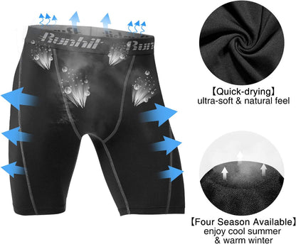 Compression Shorts Men Underwear Spandex Running Shorts Workout Athletic