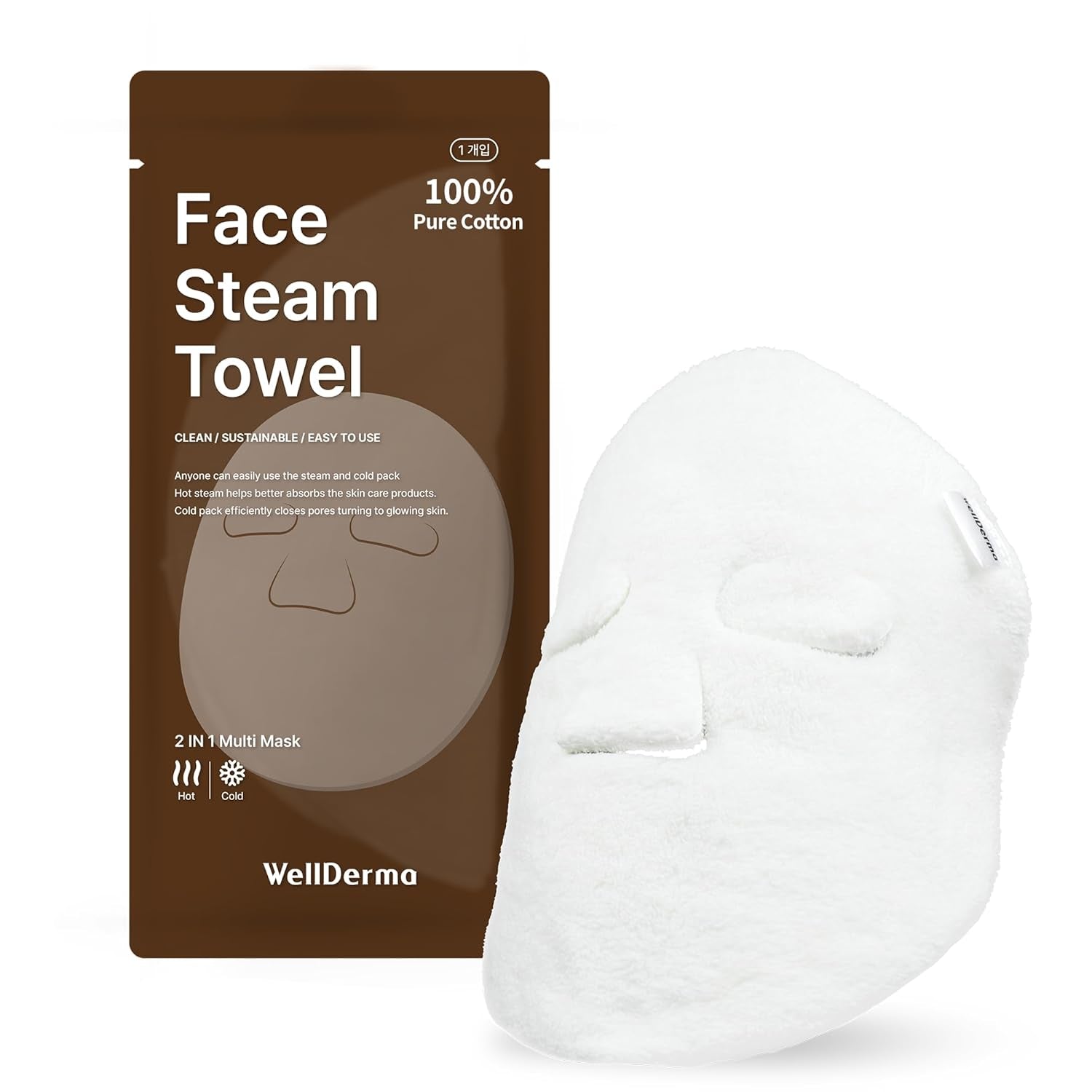 FACE STEAM & COOLING TOWEL Cotton 2In1 Care