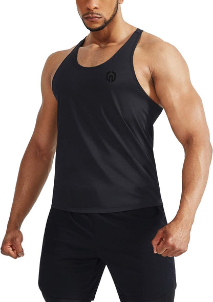 Men'S Workout Running Tank Top Sleeveless Gym Athletic Shirts