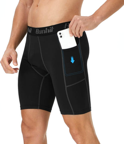 Compression Shorts Men Underwear Spandex Running Shorts Workout Athletic