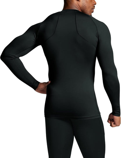 Men'S UPF 50+ Long Sleeve Compression Shirts, Water Sports Rash Guard Base Layer, Athletic Workout Shirt