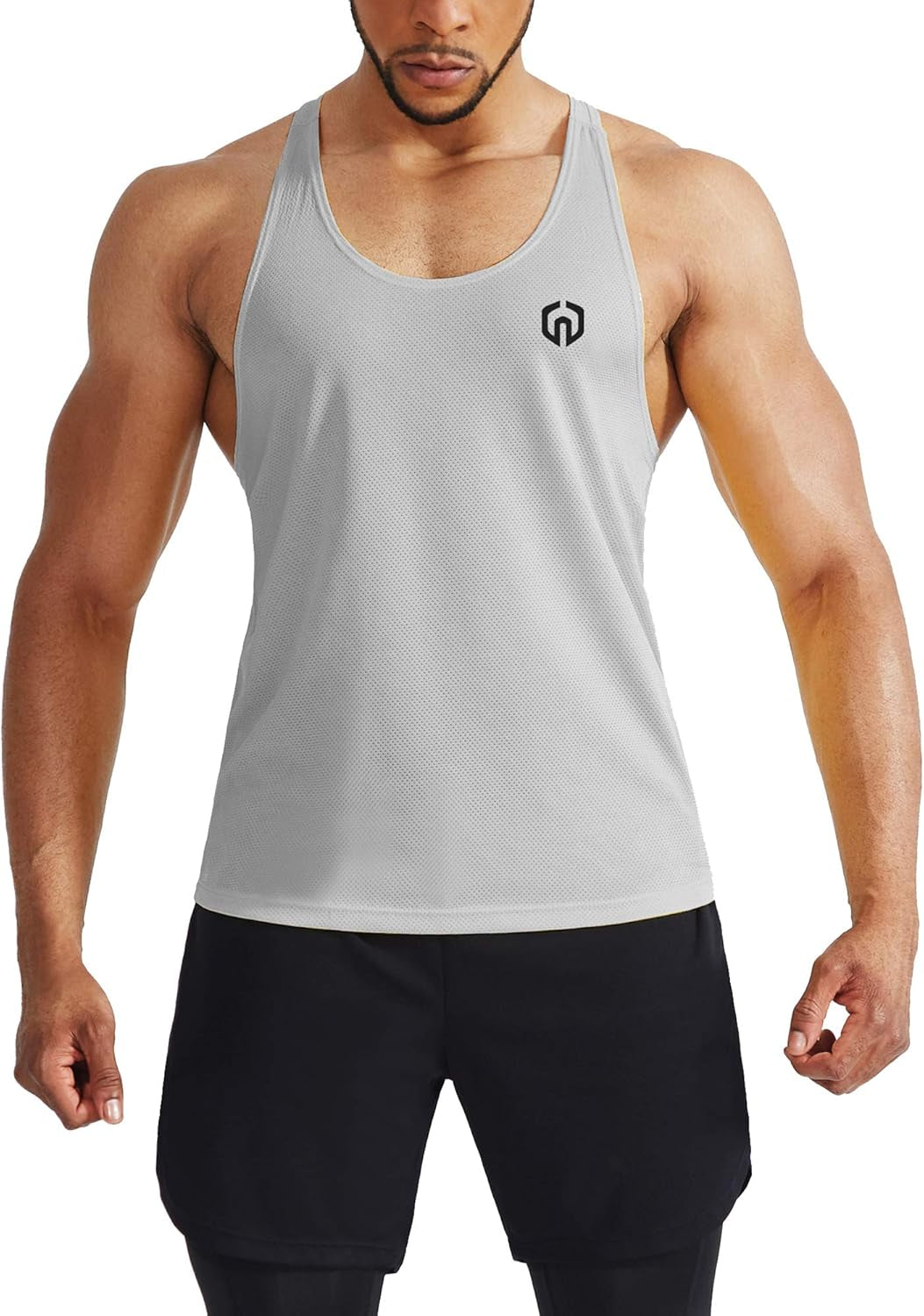 Men'S Workout Running Tank Top Sleeveless Gym Athletic Shirts