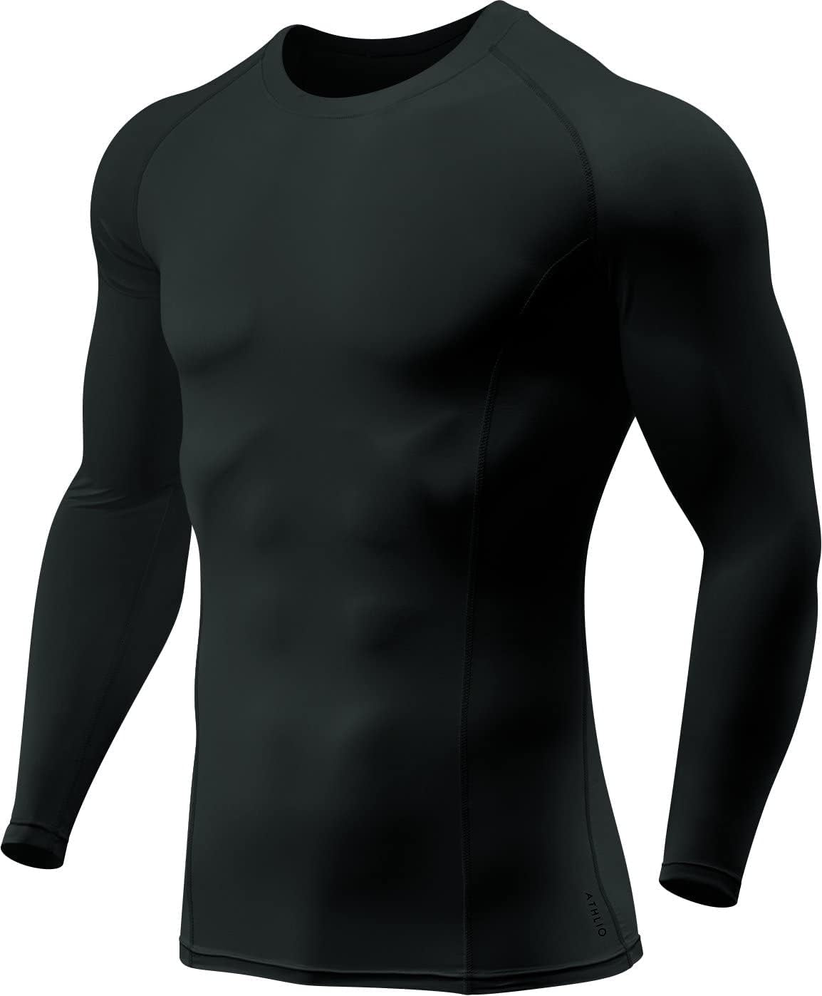 Men'S UPF 50+ Long Sleeve Compression Shirts, Water Sports Rash Guard Base Layer, Athletic Workout Shirt