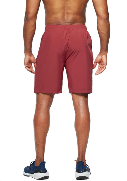 Men'S Workout Running Shorts Lightweight Gym Athletic Shorts for Men with Zipper Pockets