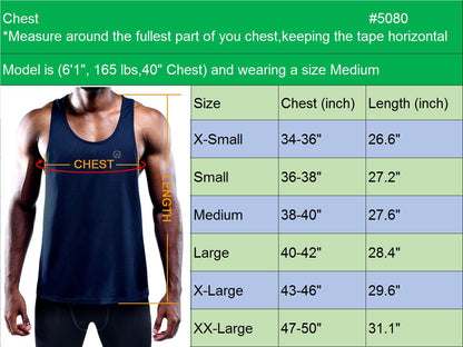 Men'S Workout Running Tank Top Sleeveless Gym Athletic Shirts